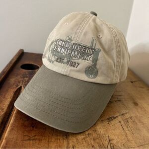 John Deere equipment adult adjustable hat baseball cap, see pix for blemish GUC